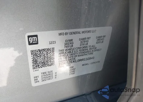 2024 GMC Yukon 4Wd Denali Ultimate from USA, damaged, VIN 1GKS2EKL0RR132843